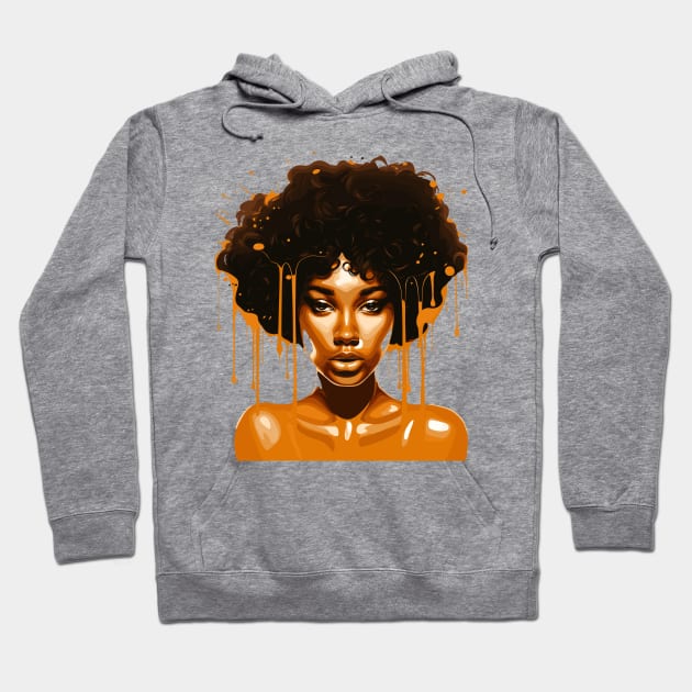 Afrocentric Woman Dripping With Melanin Hoodie by Graceful Designs